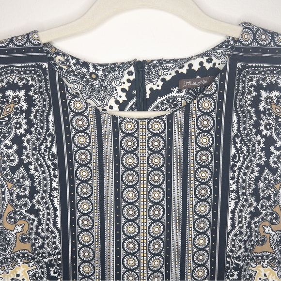 J. McLaughlin Patterned Sleeveless Shift Dress - Picture 4 of 10